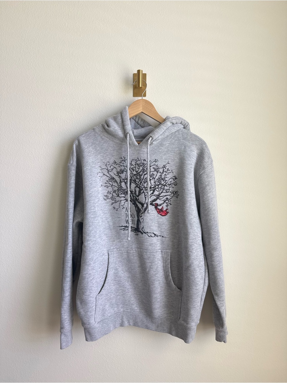 Taylor Swift All Too Well Hoodie Official Merch Gray Pullover Sweatshirt M - Picture 3 of 6